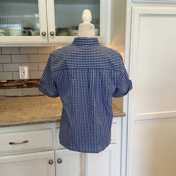 Haymaker Blue and White Plaid Shirt Size Medium - Picture 2 of 9